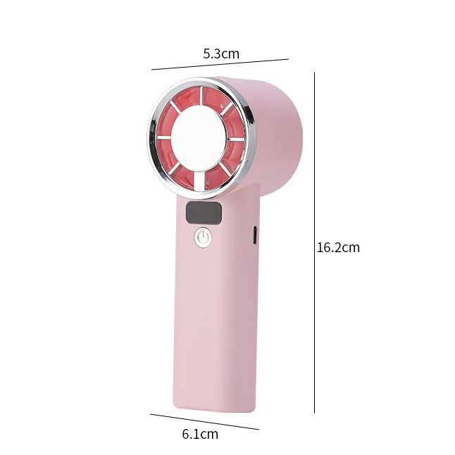 Portable Handheld Fan with Digital Display 5 Speeds 3000mAh Battery