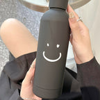 Women's Insulated Water Bottle BPA-Free Smiley Design Hot Cold Thermos Durable