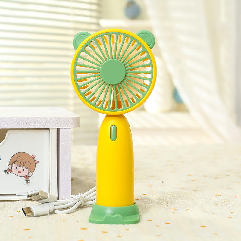 Portable Mini Handheld Fan for Women USB Rechargeable Quiet Operation Cute Cat Ears Design