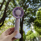 Portable Handheld Fan Rechargeable Battery Wireless 3 Speed Settings Lightweight Compact