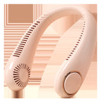 Wearable Neck Fan USB Rechargeable Hands-Free Portable Cooling with Adjustable Speeds