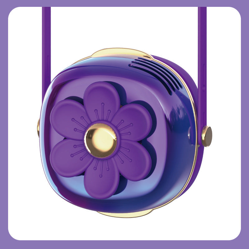 Women's Portable Handheld Fan Floral Design Lightweight Quiet Operation