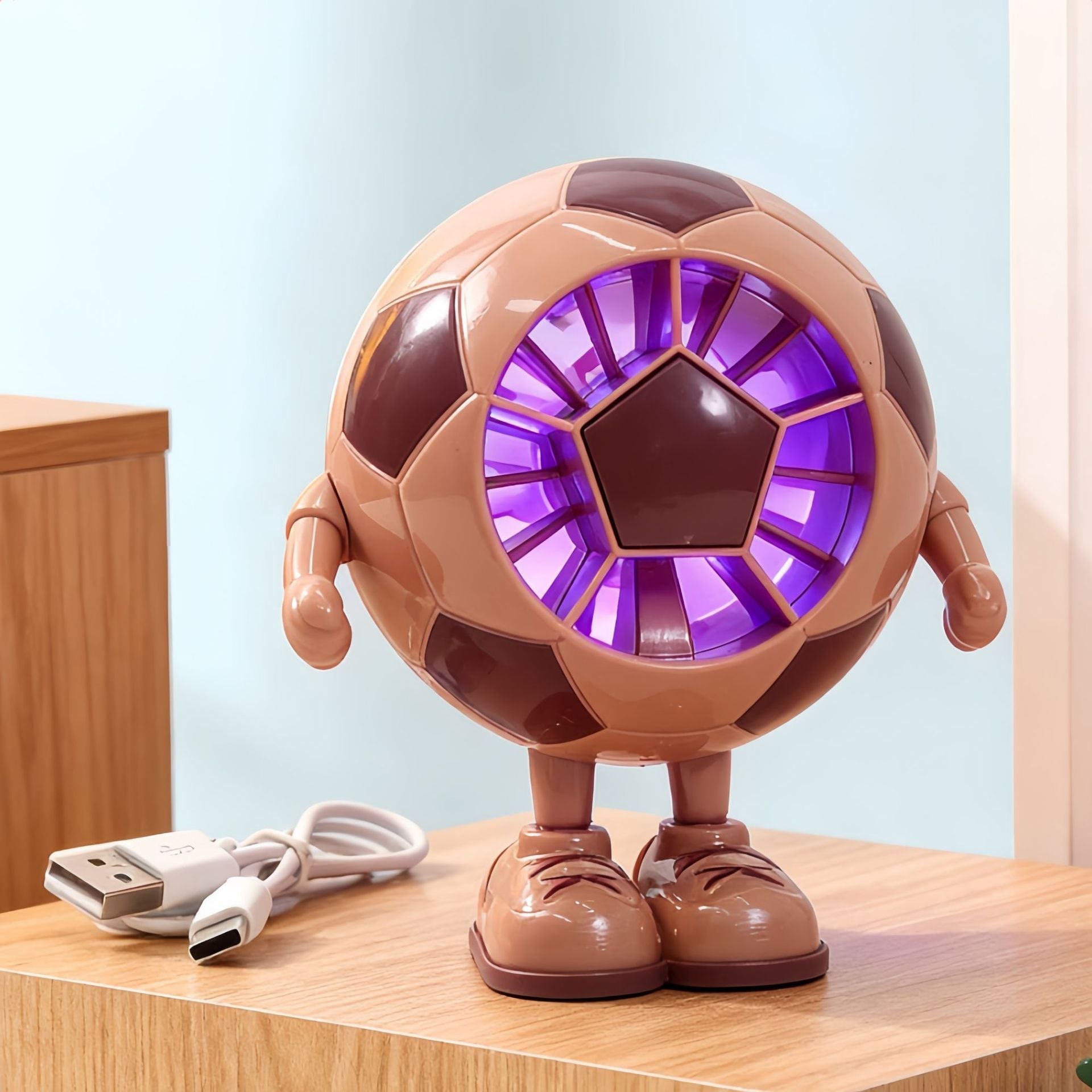 Portable Desk Fan Cute Animal Design USB-Powered Adjustable Tilt Compact Personal Cooling Fan