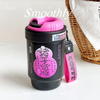 Insulated Coffee Mug for Women Double-Walled Spill-Proof Travel Mug with Lid and Carry Strap Black Silver