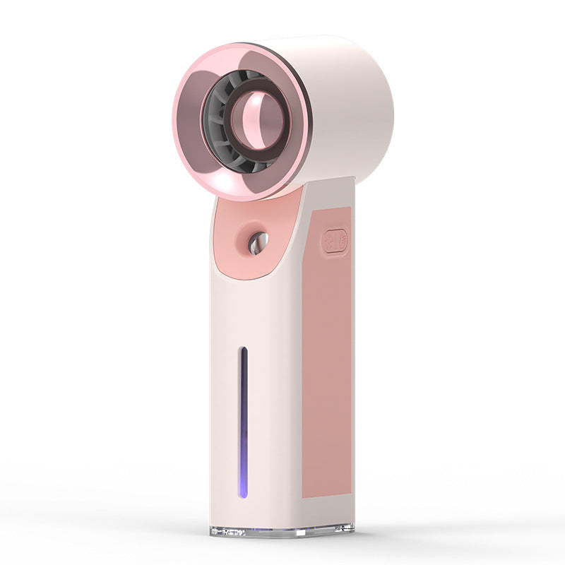 Portable Facial Mist Sprayer with USB Rechargeable Mini Fan Ultrasonic Hydrating Skincare Device