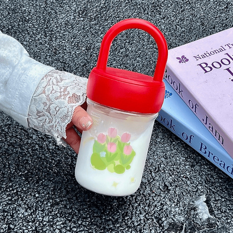 Eco-Friendly Water Bottle with Leak-Proof Seal and Carry Handle for Women
