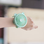 Portable Handheld Fan for Women with Wrist Strap Rechargeable USB Pink