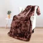 Brehn Ladies Snuggle Blanket Soft Hypoallergenic Fleece Cozy Throw for Living Room Bedroom