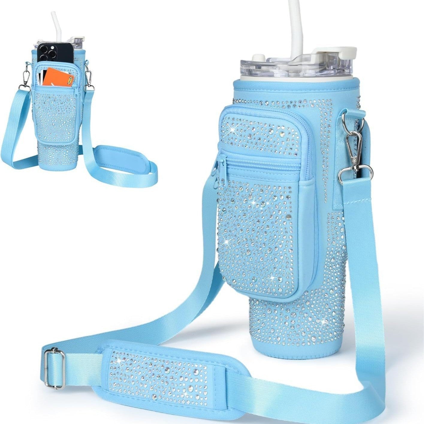 Women's Insulated Water Bottle with Versatile Carrying Bag Durable and Stylish Design