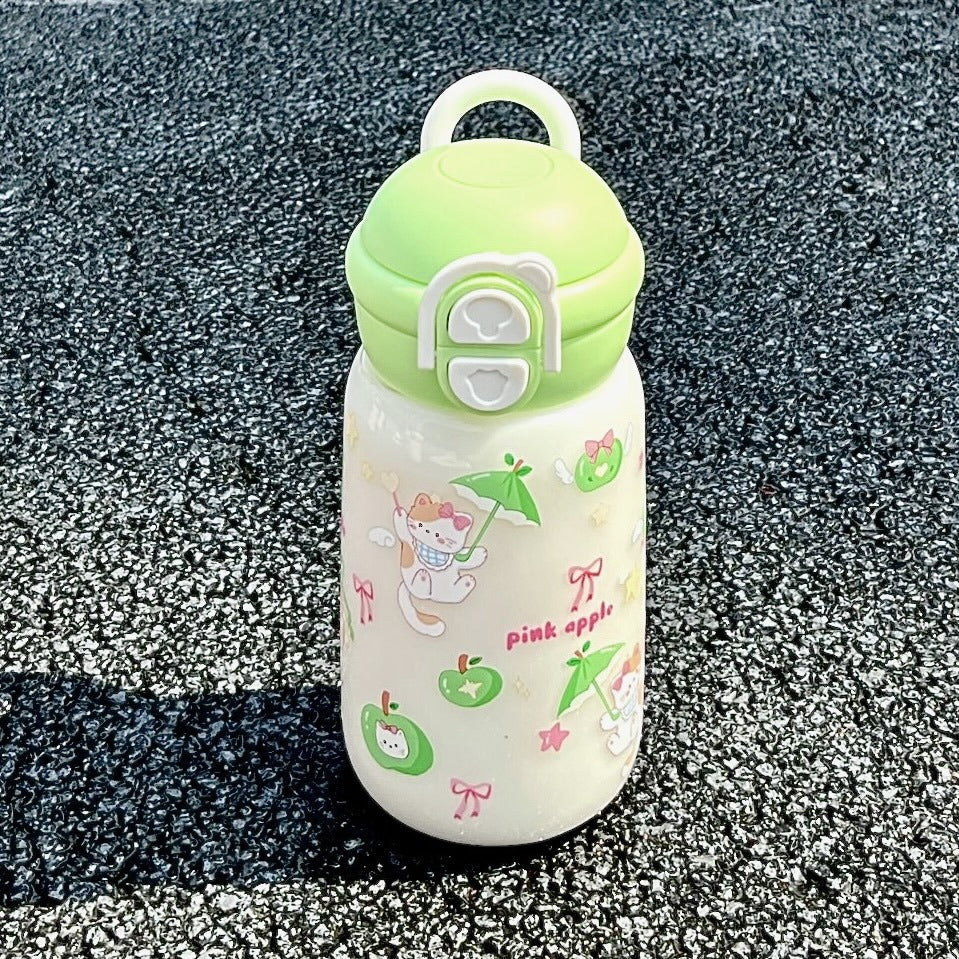 Insulated Water Bottle for Women with Flip-Top Lid and Playful Animal Design BPA-Free