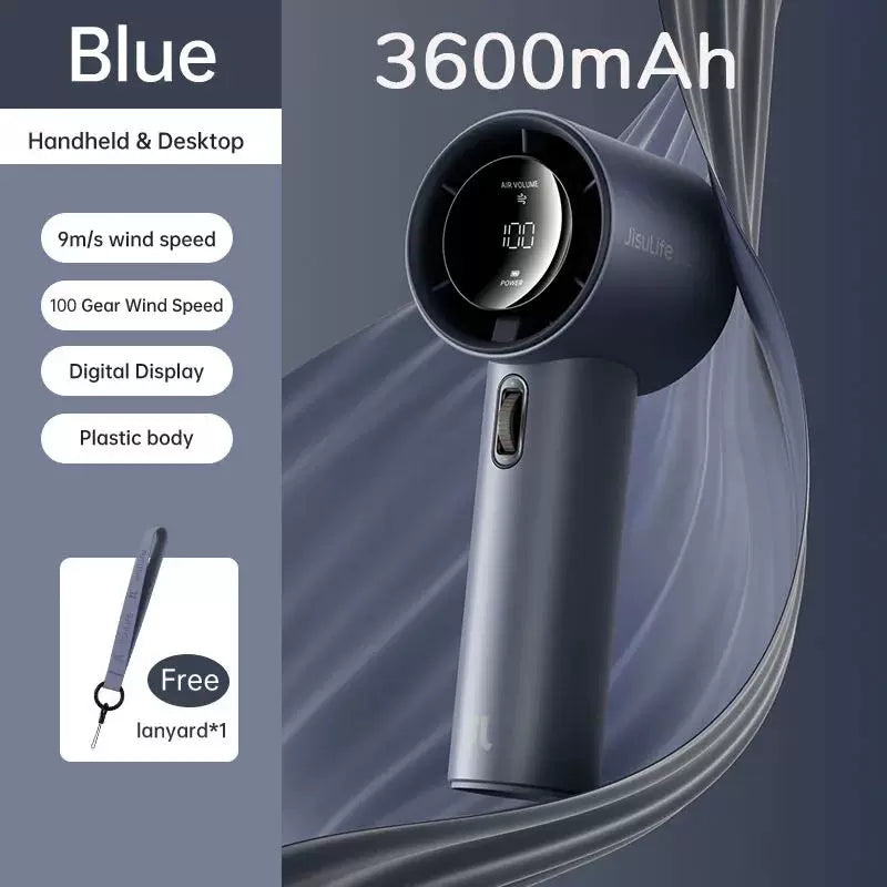 Rechargeable Cordless Hair Dryer Portable Handheld Digital Display Multi-Speed