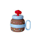 Unisex Coffee Pot Playful Colorful Design Durable Material Spill-Proof Lid Handle