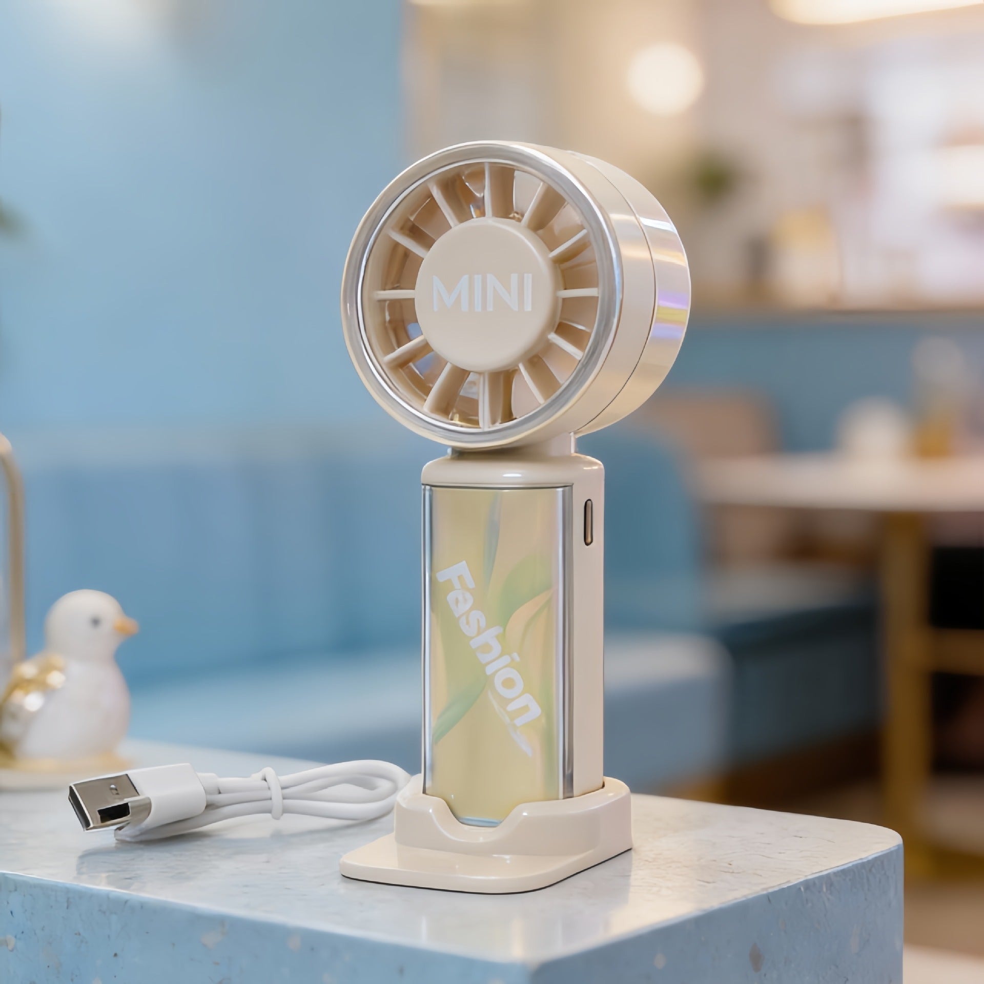 Portable Mini USB Rechargeable Desk Fan with Adjustable Tilt and Quiet Operation