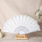 Ladies Elegant Lace Fan Lightweight Durable Stylish Accessory for Weddings and Parties