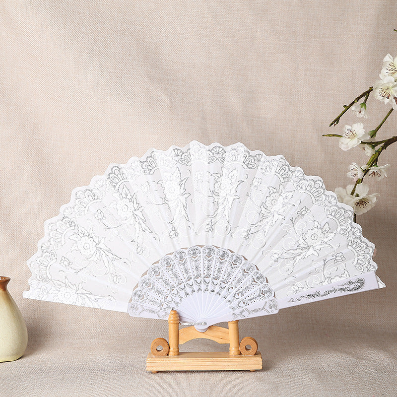 Ladies Elegant Lace Fan Lightweight Durable Stylish Accessory for Weddings and Parties