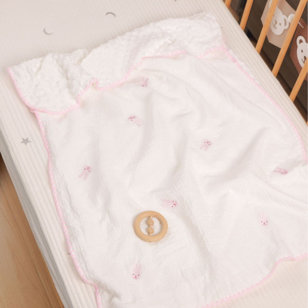 Bowlift Baby Plush Blanket 100% Cotton Soft Star Moon Design Toddler Cuddle Blanket