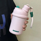 Women’s Sporty BPA-Free Water Bottle with Leak-Proof Cap and Carry Strap