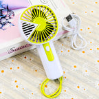 Portable USB Fan with Ergonomic Handle Lightweight Rechargeable Personal Cooling Fan