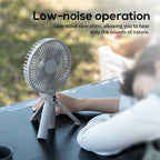 Portable Table Fan with Digital Controls USB Rechargeable Quiet Desk Fan Compact Design