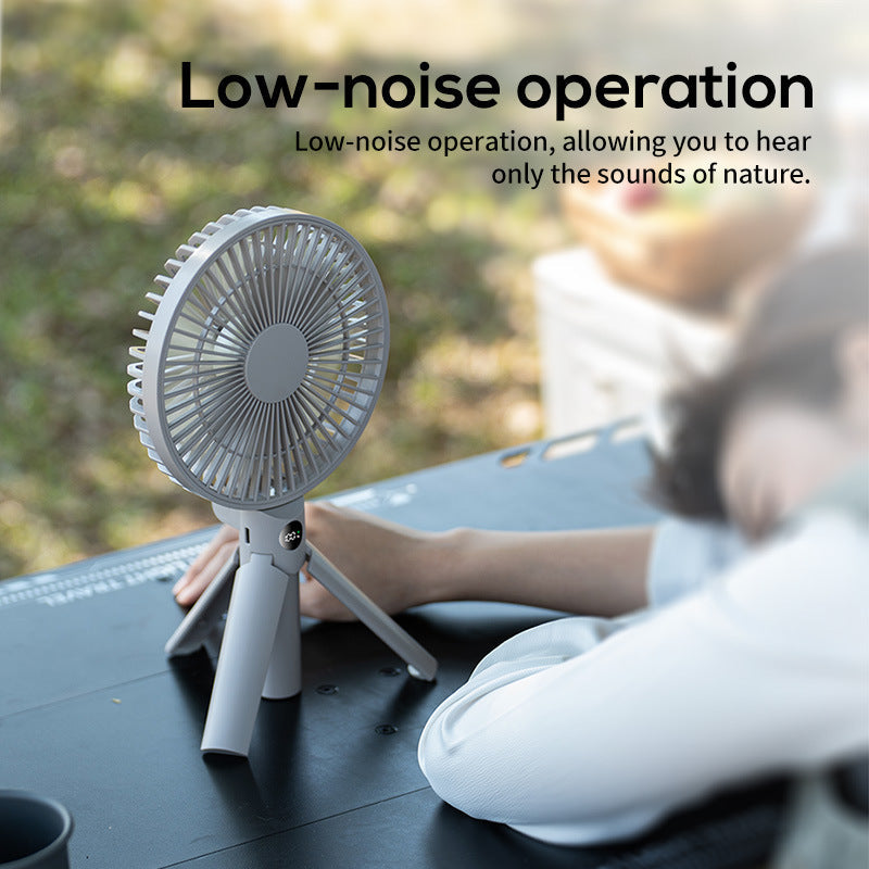 Portable Table Fan with Digital Controls USB Rechargeable Quiet Desk Fan Compact Design