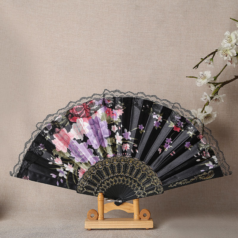 Handmade Elegant Floral Lace Fan Lightweight Portable Women’s Accessory