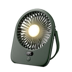 Rechargeable LED Desk Fan with Digital Display Portable Adjustable Angle Cordless