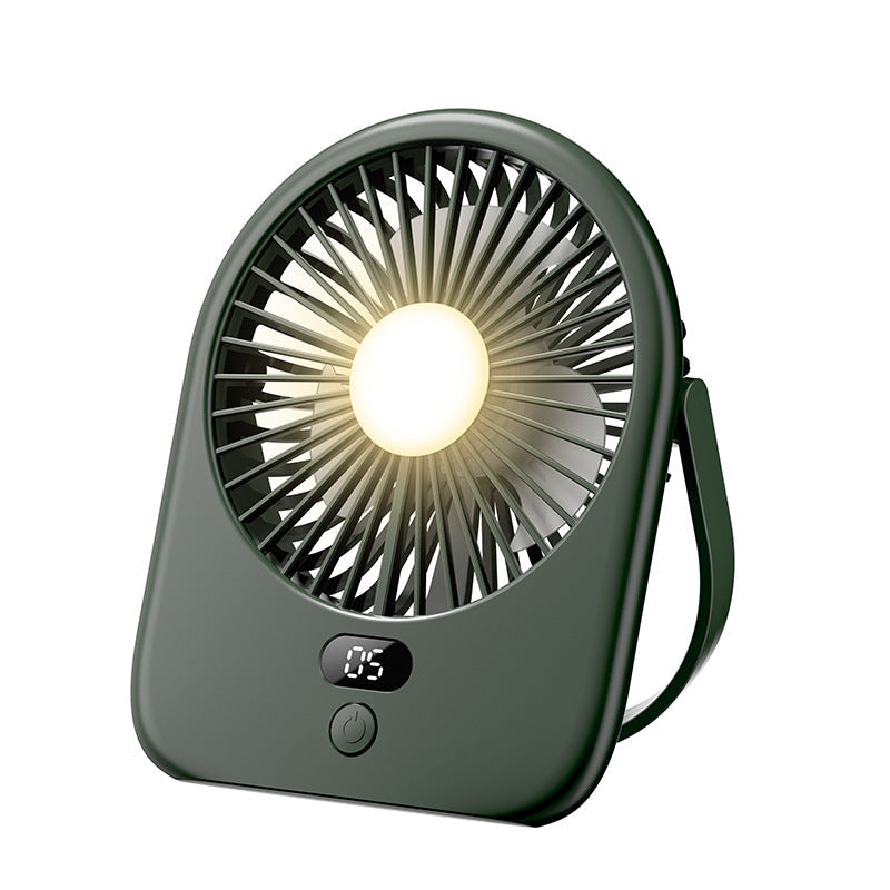 Rechargeable LED Desk Fan with Digital Display Portable Adjustable Angle Cordless