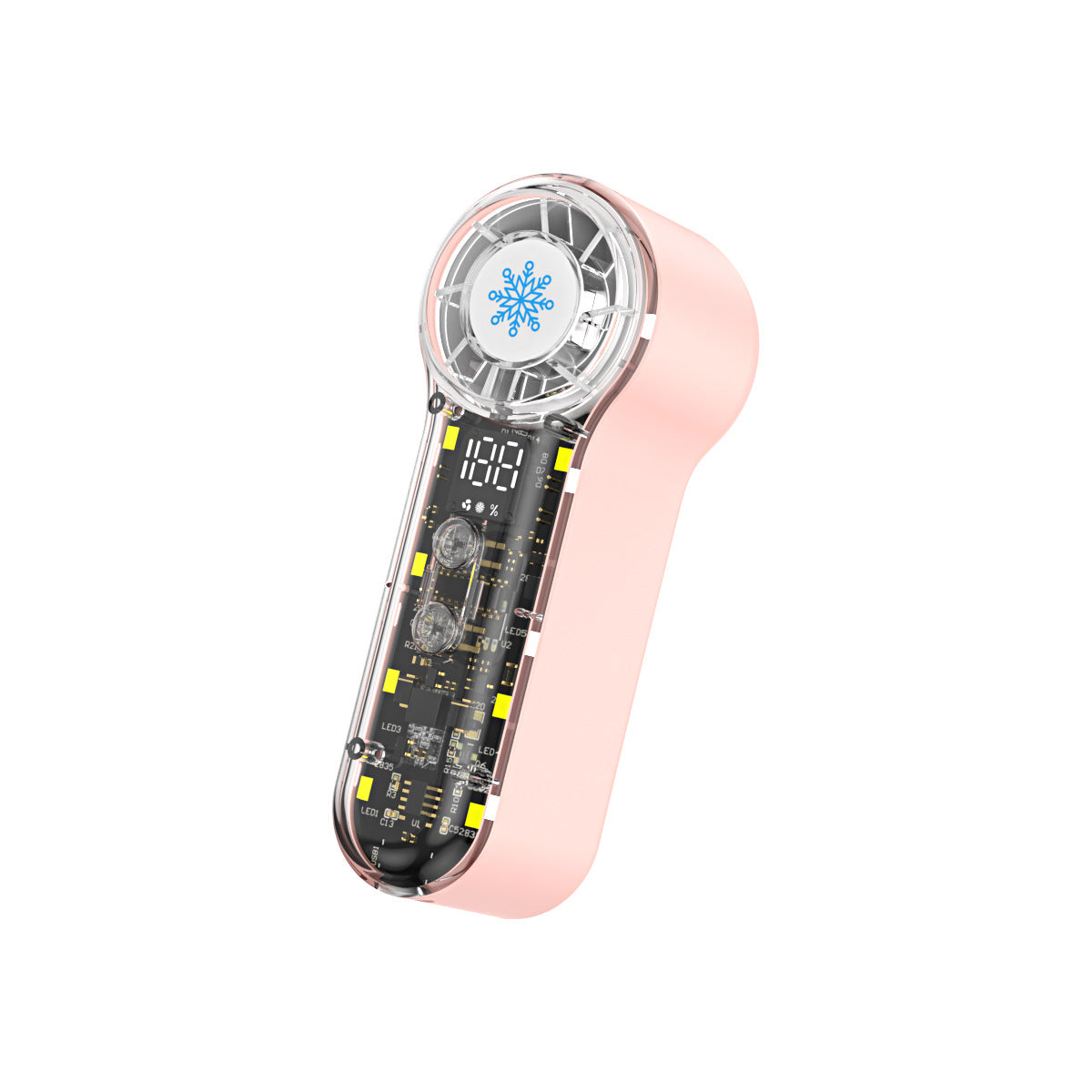 Portable High-Speed Handheld Fan with LED Display and Turbo Air Circulation