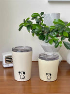Women's Insulated Travel Mug with Funny Animal Design Spill-Proof Lid Durable BPA-Free