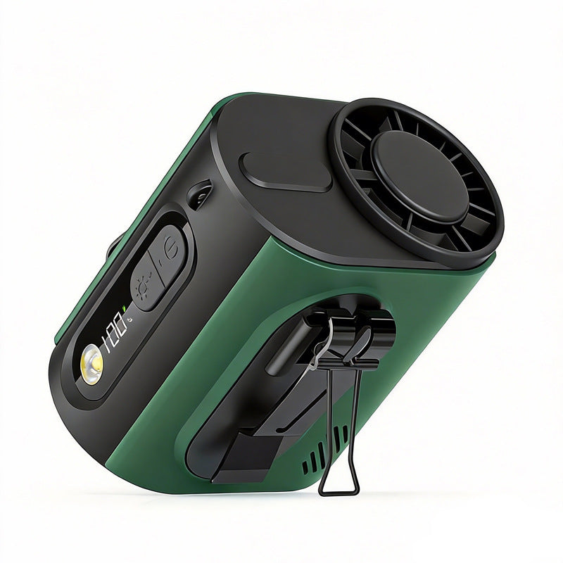 Harrow Multi-Function Outdoor Cooling Fan with LED Flashlight Portable Rechargeable