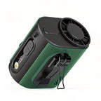 Multi-Function Outdoor Cooling Fan with LED Flashlight Portable Rechargeable Battery Powered