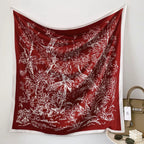 Women's Silk Scarf Botanical Pattern Soft Lightweight Elegant Neck Scarf Hairband Accessory