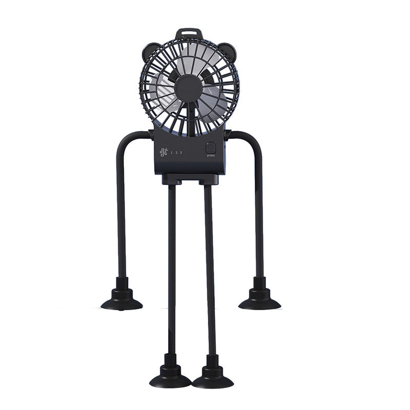 Portable Desk Fan USB Rechargeable Bear Design Multiple Speeds Compact Cooling