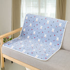 Decorative Sofa Cushion Cover with Bunny Floral Pattern Durable Easy-Care Fabric