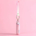 Rechargeable Mini Keychain Fan USB Portable Handheld with Wrist Strap and Frog Charm