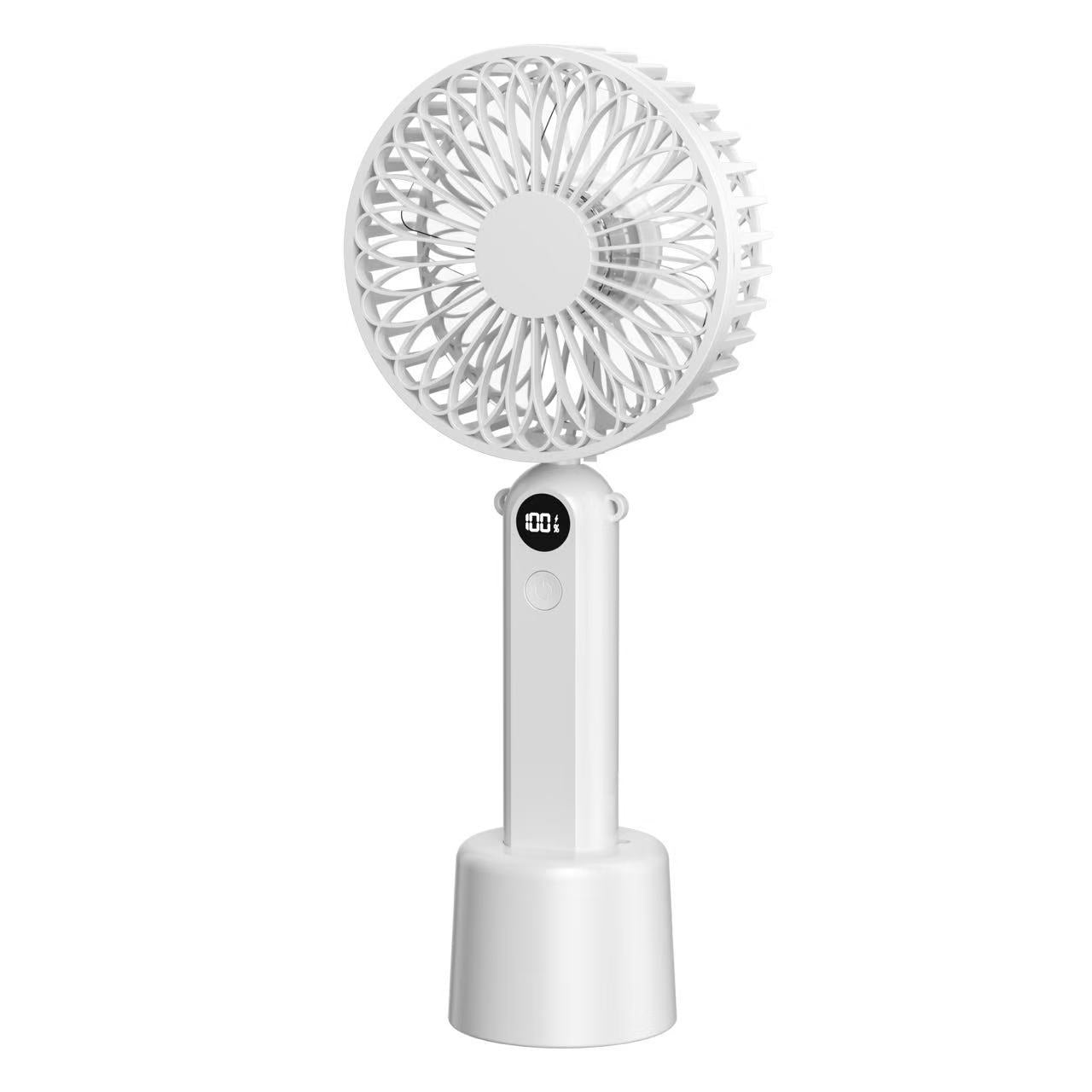 Portable Handheld Fan Battery Operated Compact Lightweight with Multiple Speeds and Battery Life Display