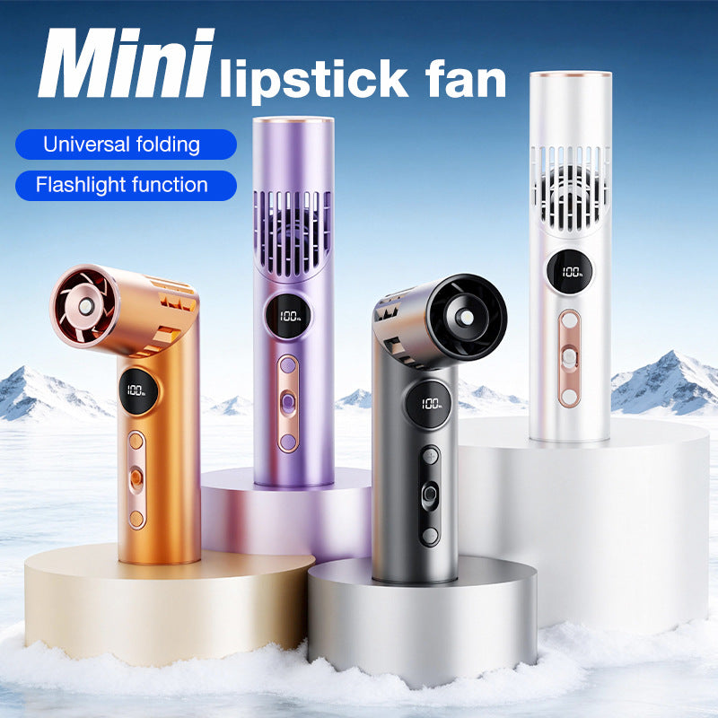 Portable Mini Fan Battery Operated Lightweight USB Rechargeable with LED Display