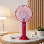 Portable Table Fan Battery Operated Compact Cordless with Multiple Speeds and LED Display