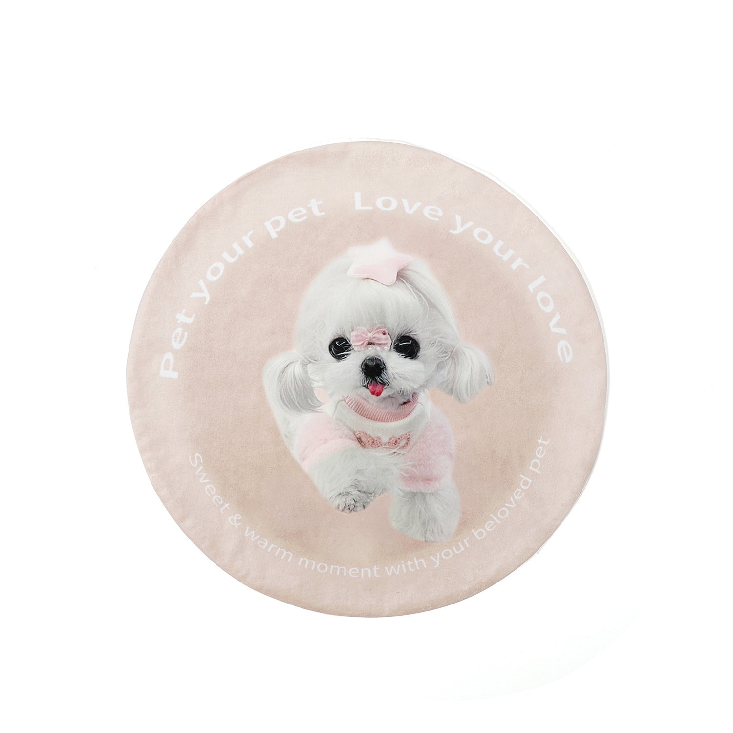 Comfortable Pet Bed Harrow Hypoallergenic Polyester Non-Slip Round Design Machine Washable for Dogs and Cats