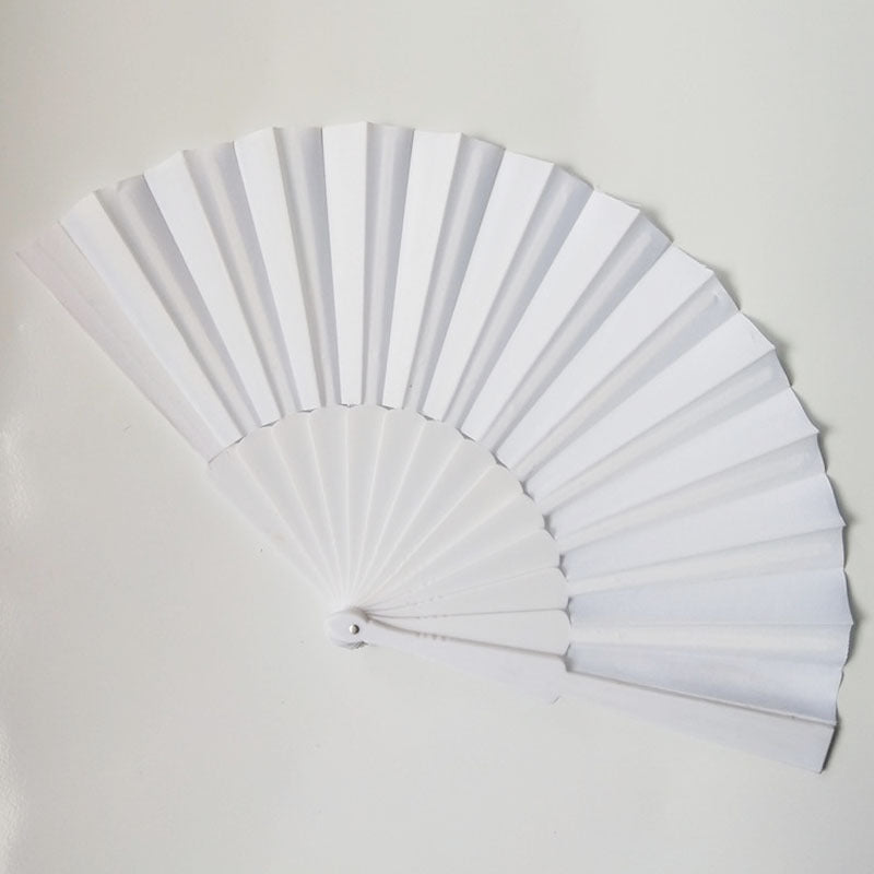 Ladies Hand Fan High-Quality Paper and Natural Wood Elegant Foldable Handheld Fan