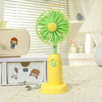 Portable Table Fan Flower Design USB Rechargeable Lightweight Personal Desk Fan