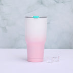 Unisex Insulated Stainless Steel Mug Double-Walled Leak-Proof Lid with Straw Durable Design