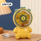Ladies Table Fan USB-Powered Compact Animal Design Adjustable Airflow Desk Fan