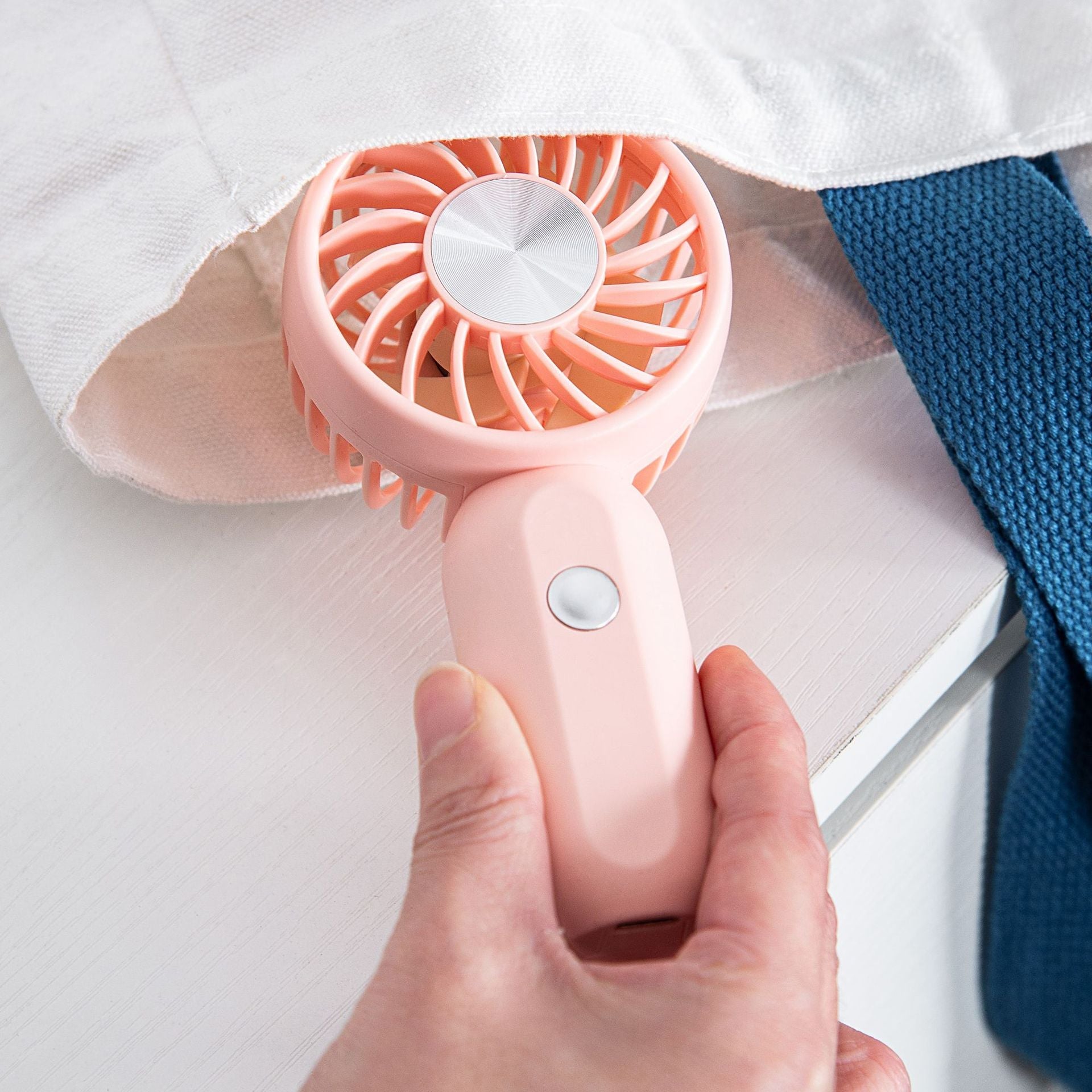 Portable Mini Fan with Ergonomic Handle Lightweight Handheld Personal Fan