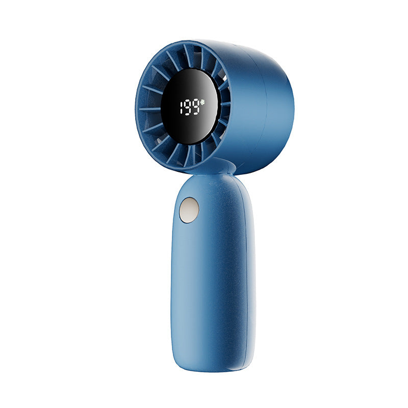 Portable Rechargeable Fan Lightweight Compact Adjustable Speed with LED Temperature Display