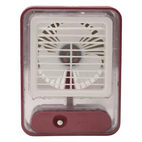 USB Personal Microclimate Cooler Compact Desk Fan with Transparent Water Tank and Adjustable Louver