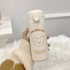 Women's Insulated Stainless Steel Water Bottle with Animal Motif Lightweight BPA-Free