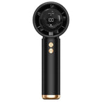 Portable Handheld Fan Black Gold Compact Rechargeable Personal Cooling Fan