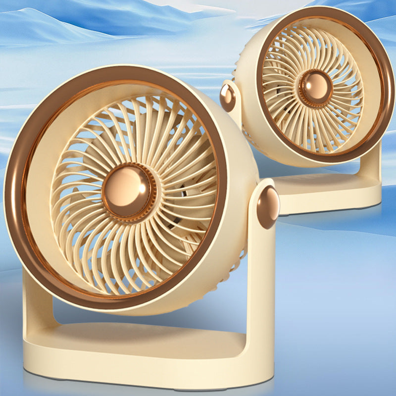 Portable Rechargeable Table Fan 4 Speeds 6-Hour Battery Compact Design
