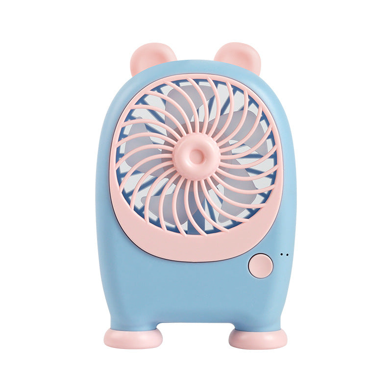 Portable Handheld Fan Rabbit Design USB Rechargeable Adjustable Speeds Lightweight for Women